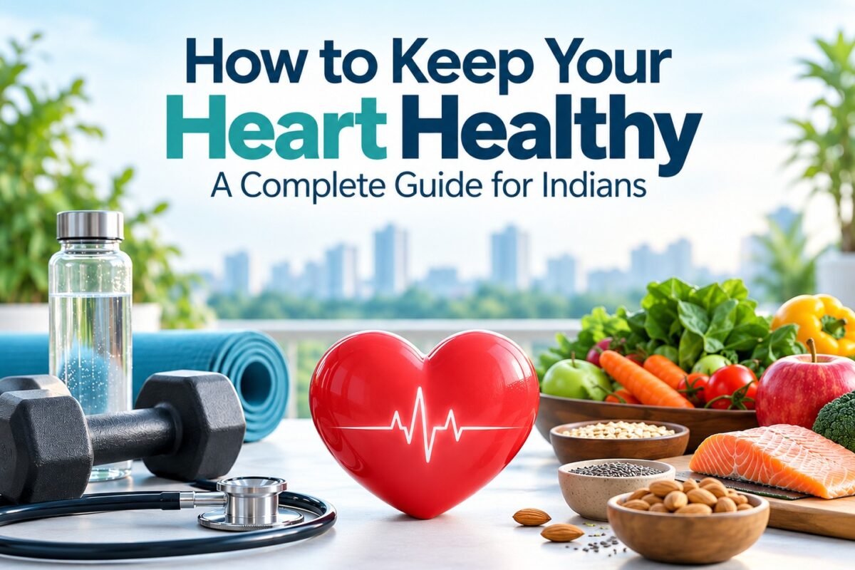 Heart health management through a healthy lifestyle, balanced nutrition, regular exercise, and weight management for overall wellness.